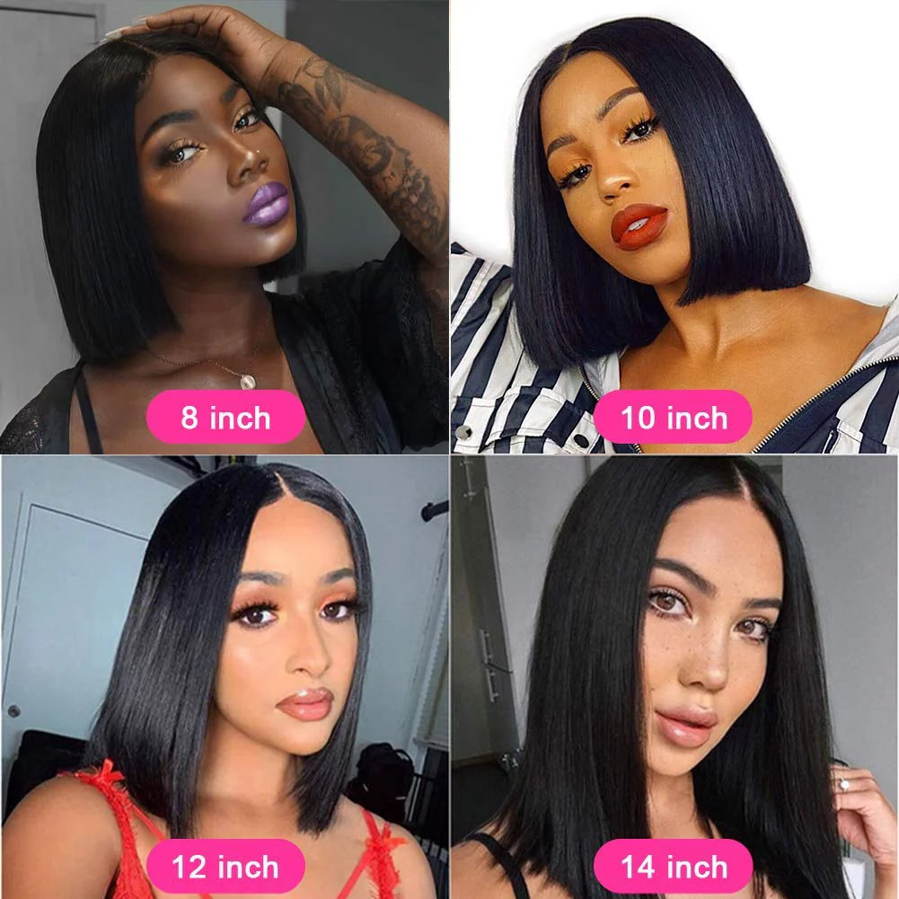 Short Straight Bob Wig Hair Wigs for Black Women, Wigs for Women 8Inch Short Bob Wigs Straight Hair