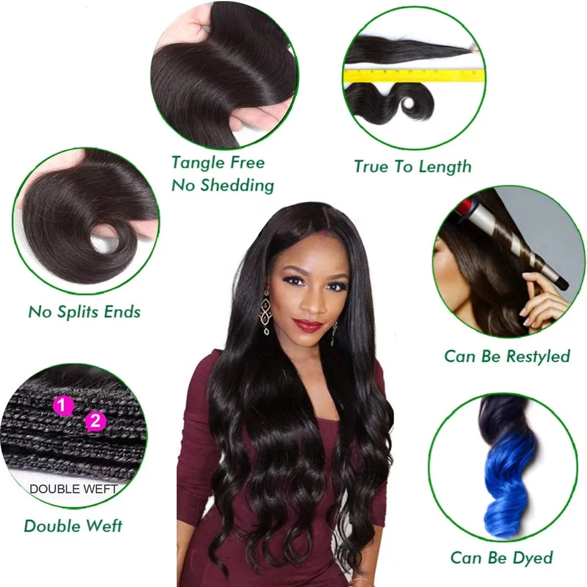 Brazilian Body Wave 3 Bundles with Closure (20 22 24+18) 100% Unprocessed Brazilian Body Wave Human Hair Bundles with 4X4 Lace Closure Free Part Natural Color