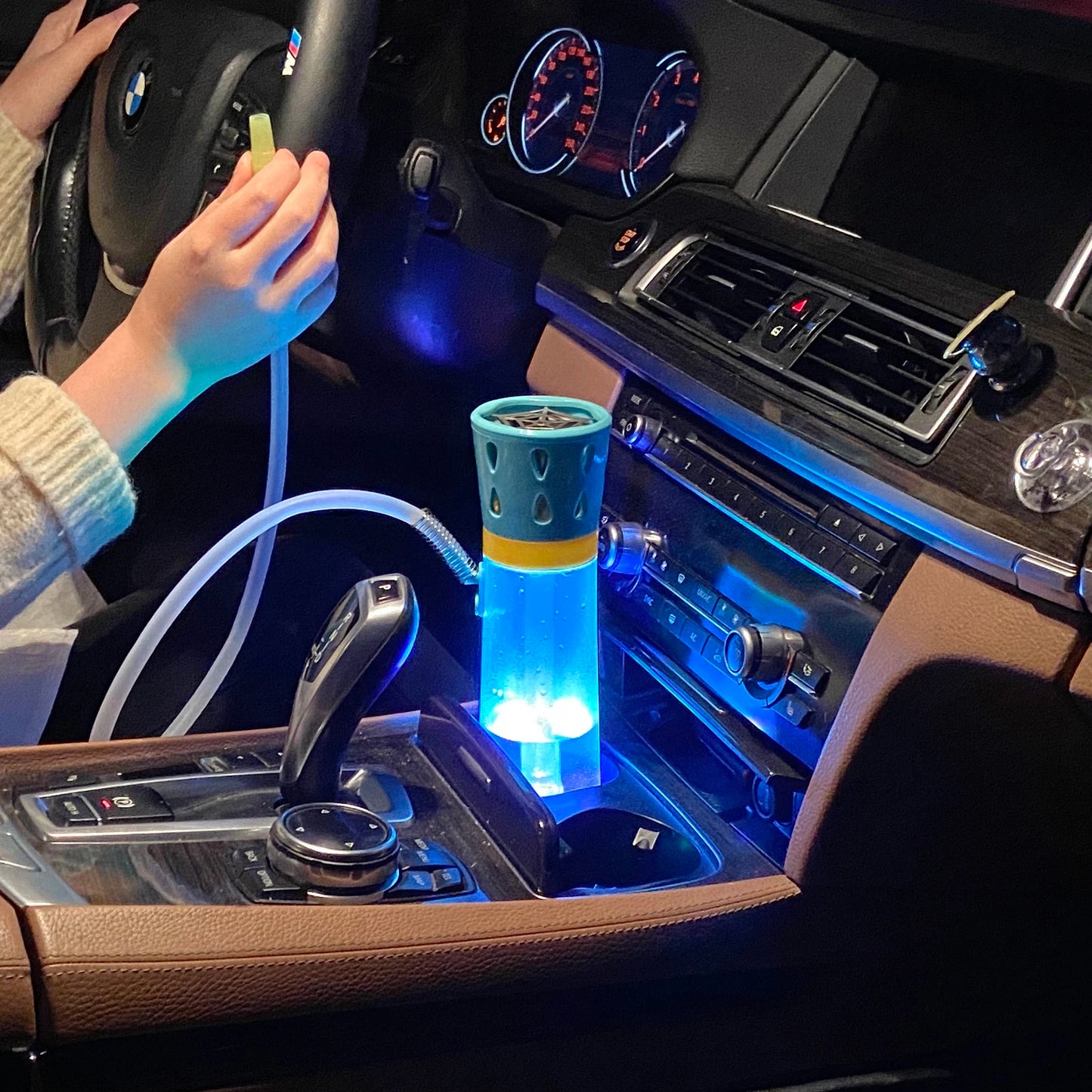 Mini Hookah Cup for Car Hookah Cup Travel Hookah Set Portable Travel Hookah Cup Mini Shisha Set with LED Chicha Complet Light