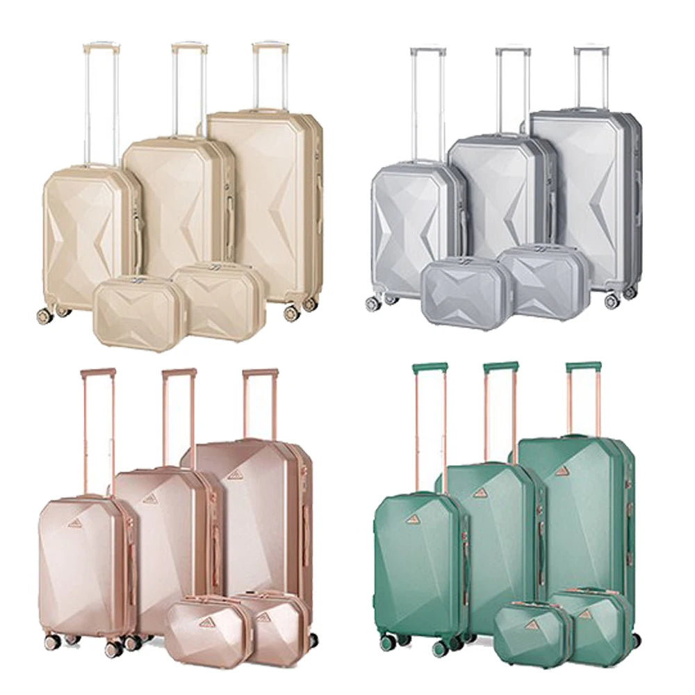 Luggage Set 5Pieces Hard Shell Suitcase Set Family Travel Luggage Suit Business Travel Boarding Luggage with TSA Lock