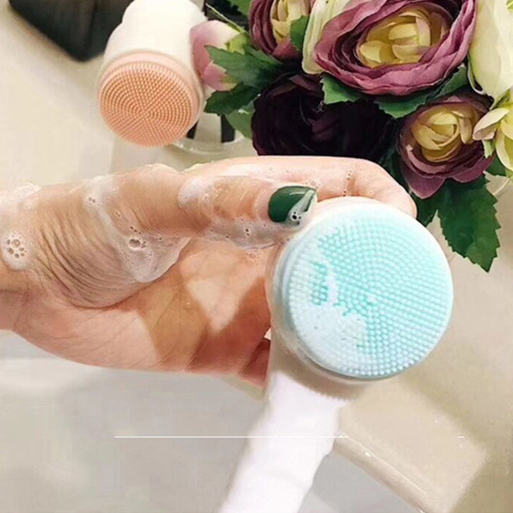 "Ultimate Facial Cleansing Brush: Dual-Sided Silicone Face Massager for Flawless Skin, Deep Pore Cleansing, Gentle Exfoliation, and Blackhead Removal"